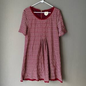 Elegant Red Patterned Dress